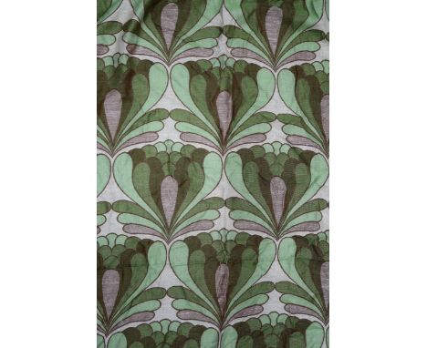 A collection of retro mid century curtains including a pair of German Pflegeleicht Indanthren 172cm x 214cm Condition Report:
