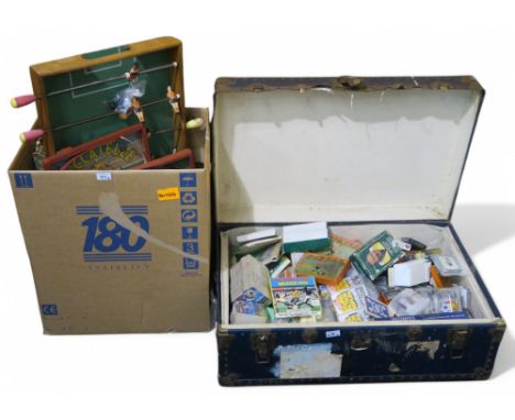 An extensive collection of football games and novelties, to include various Pin Football/Soccatelle boards, two boxed sets of