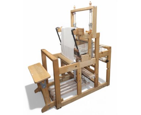A large floor standing weaving loom and stool Condition Report:We would recommend you view these items personally for conditi