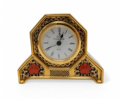 Royal Crown Derby Old Imari 1128 pattern mantle clock Condition Report:Available upon request