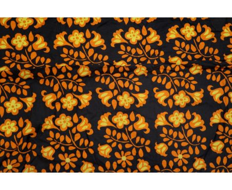 A collection of mid century retro curtains in shades of browns, oranges and white together with themed examples Condition Rep