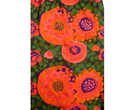 Assorted retro mid century curtains including a pair in&nbsp;Ekero Fabric designed by Saini Salonen For Boras of Sweden, 224c