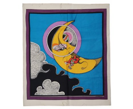 CHUCK MITCHELL&nbsp;(Scottish 1939-1996) Three prints on fabric, a Compass Gallery exhibition programme from June 1974 and a 