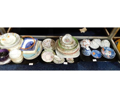 Assorted decorative china and glass, including rice bowls, assorted plates, Midwinter bowl etc Condition Report:No condition 