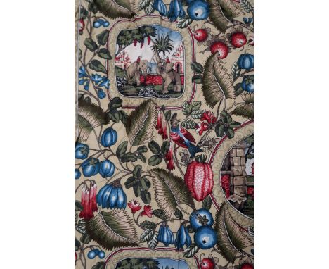 Clarence House Souvenir D'Afrique curtains, in various sizes, including three 140cm x 74cm, two 144cm x 170, five 200cm x 94c