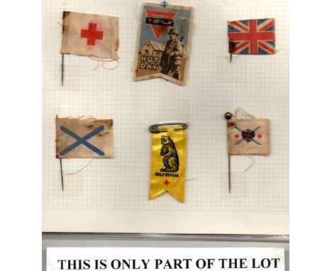 First World War Charity flags, (34), silk and paper (4 sheets).