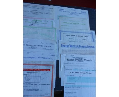 Share Certificates (143), mostly 20thC issues.