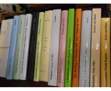 Derbyshire Record Society books , 13 near mint volumes together with several smaller booklets, scarce opportunity for the Der