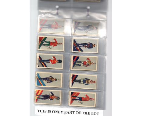 Cig card selection of sets Players Regimental Uniforms, RAF Badges, Military Uniforms of the Br Empire Overseas, Military Hea