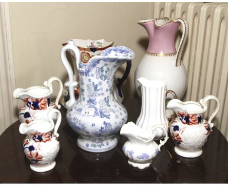 A quantity of Masons, Doulton, etc, jugs (8).