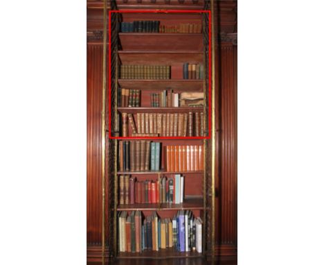 An assortment of books. Including fictional novels to include Samuel Pepys, Jane Austen, Robert Browning (18), Universal Hist