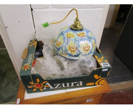 French glass hanging lamp
