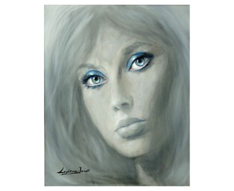 Leighton Jones, American (20th C) Oil on canvas "Portrait Of A Woman". Signed lower left. Measures 24" x 20", frame measures 