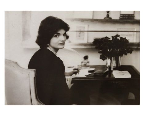 After Photographer Jacques Lowe (1930-2001) transparency of first lady to JFK Jacqueline Kennedy in Georgetown, Fall 1959. Ja
