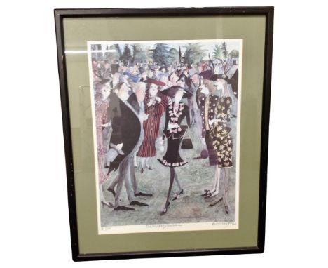 A signed limited edition print after Sue McCartney Snape, The Incredibly Rich Woman, #181 of 600, in frame and mount.