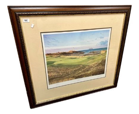 After Graheme Baxter : The Tenth Hole at Turnbury, limited edition colour print, signed in pencil, 58cm by 50cm.