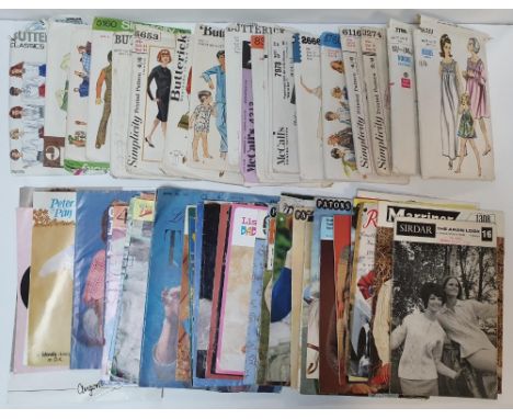 Large Quanity of vintage ladies sewing/knitting patterns include Vogue examples (Qty_ 