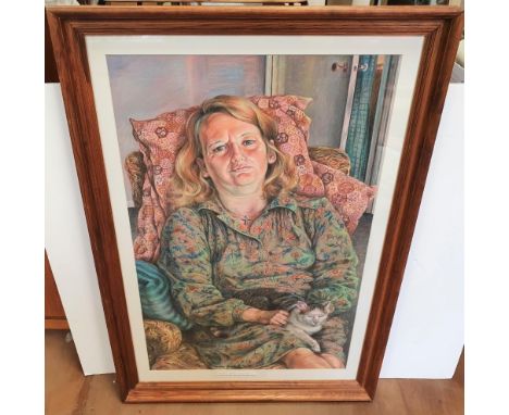 Shirley STOPFORD-TAYLOR (1935-2017) 1983 pastel portrait of the artist Joyce Bell, signed, dated & inscribed, plain wood fram