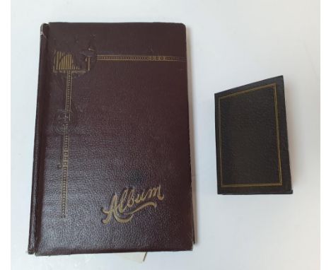 Early 20thC postcard album full of landscape and portrait postcards together with a modern album full of similar old landscap