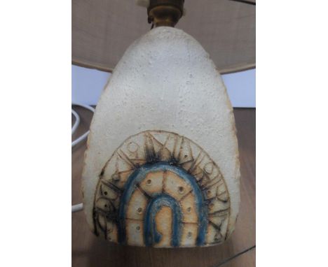 Vintage Bernard Rooke ceramic Brutalist lamp, stamped "Rooke",In fine condition without any chips, cracks etcIn good co 