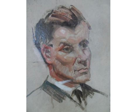 Provenanced - Arthur SPOONER (1873-1962) oil on board, portrait of a man, unframed,The oil measures 38 x 32 cm,Provenance - P