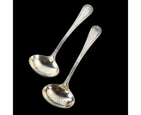 A pair of George V silver sauce ladles, by James Dixon & Sons Ltd, hallmarks Sheffield 1929, length 19cm, 5.8ozNo damage or r
