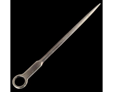 A William IV silver meat skewer by John, Henry & Charles Lias, hallmarks London 1835, length 25cm, 2.7ozNo damage or repair, 