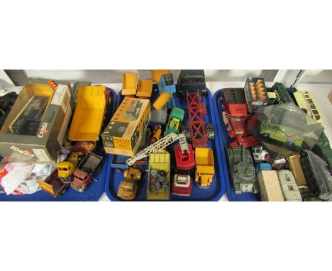 A collection of diecast toys, comprising Corgi, Dinky, Vanguards, etc, (AF), (3 trays).