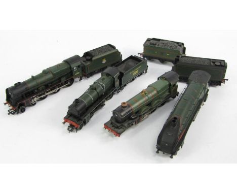 Four Bachmann British Rail 00 gauge locomotives and tenders.