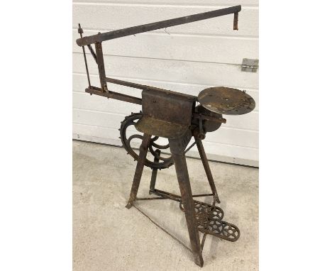 A vintage Hobbies 'The Gem' fret machine.  Approx. 95cm tall.