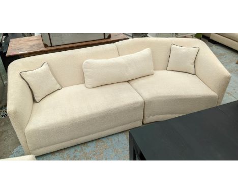 CHARLES BURNARD SOFA, 280cm W, in a Dedar karakorum boucle upholstery. 