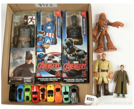 Mattel DC Justice League Batman figure 12" action figure, Mint, within Good sealed packaging. Hasbro Titan Hero Series Marvel