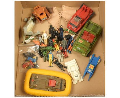 Selection of vintage Star Wars and Action Force 3 3/4" figures, creatures, vehicles and accessories, generally Good (unchecke