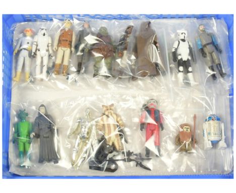 Kenner Star Wars vintage 3 3/4" figures x sixteen including Cloud Car Pilot, Imperial Stormtrooper, Rebel Soldier (Hoth Battl