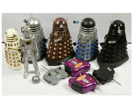 Doctor Who loose radio controlled Daleks x four, includes Character and Product Enterprise, generally Fair Plus to Good, unte