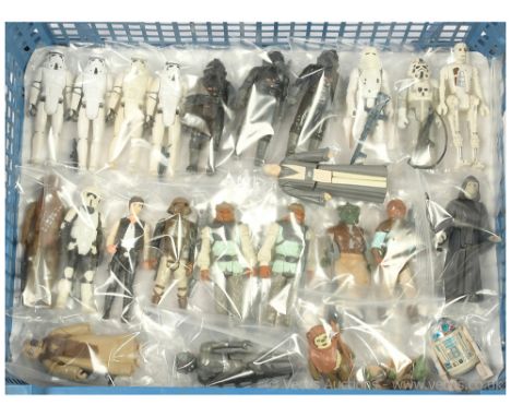 Kenner Star Wars vintage 3 3/4" figures x twenty-five including Chewbacca, Stormtrooper x 4, TIE Fighter Pilot x 3, Hoth Stor