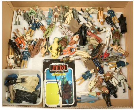 Large quantity of Kenner Star Wars vintage 3 3/4" figures including Amanaman, Lumat x 3, Paploo, Chewbacca, Darth Vader, Hoth