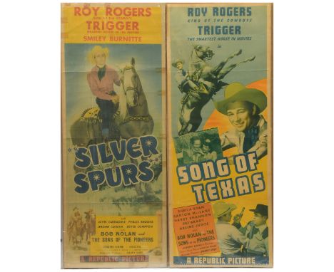 Roy Rogers vintage movie insert posters x four includes Springtime in the Sierras (1947), South of Caliente (1951), Silver Sp