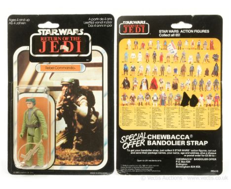 Palitoy Star Wars vintage Return of the Jedi Rebel Commando 3 3/4" figure, Mint, within Excellent (minor dent and yellowed) T