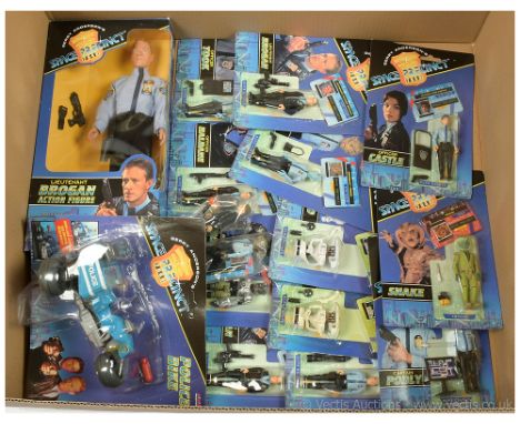 Vivid Imaginations Space Precinct 3 3/4" figures x fourteen, includes Officer Castle, Captain Podly, Officer Took, Cyborg, Li