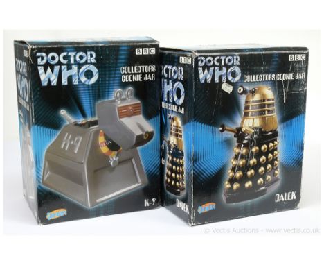 Cards Inc Characters Doctor Who Collectors Cookie Jar x two, Dalek and K-9, both Excellent to Near Mint, within Good opened p