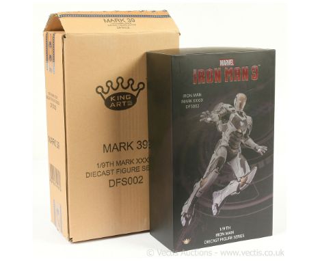 King Arts Marvel Iron Man 3 mark XXXIX 1/9th scale diecast figure, DFS002, Near Mint to Mint, within Near Mint opened packagi