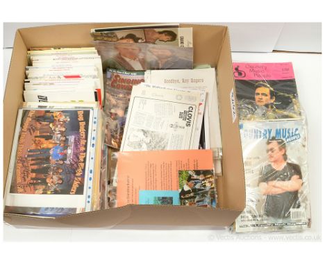 Large quantity of country music ephemera includes Brum Country Music Collector magazines, British County Music Association Ye