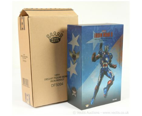 King Arts Marvel Iron Man 3 Iron Patriot 1/9th scale diecast figure, DFS004, Near Mint to Mint, within Near Mint opened packa