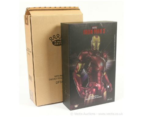 King Arts Marvel Iron Man 3 mark III 1/9th scale diecast figure, DFS016, Near Mint to Mint, within Near Mint opened packaging