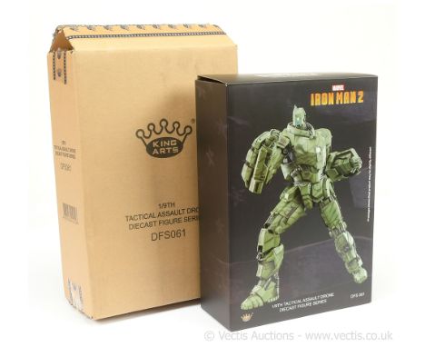 King Arts Marvel Iron Man 2 Tactical Assault Drone 1/9th scale diecast figure, DFS061, Near Mint to Mint, within Near Mint op