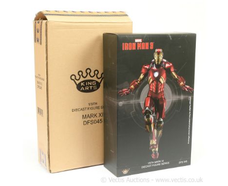 King Arts Marvel Iron Man 3 mark XI 1/9th scale diecast figure, DFS045, Near Mint to Mint, within Excellent to Near Mint open