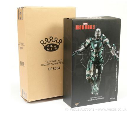 King Arts Marvel Iron Man 3 mark XXXI 1/9th scale diecast figure, DFS054, Near Mint to Mint, within Near Mint opened packagin