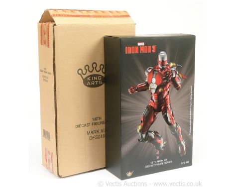 King Arts Marvel Iron Man 3 mark XIX 1/9th scale diecast figure, DFS049, Near Mint to Mint, within Near Mint opened packaging