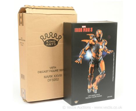 King Arts Marvel Iron Man 3 mark XXVIII 1/9th scale diecast figure, DFS052, Near Mint to Mint, within Near Mint opened packag